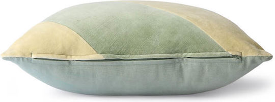 HK Living Μαξιλάρι Καναπέ από 100% Βαμβάκι Mint/green 45x45εκ.