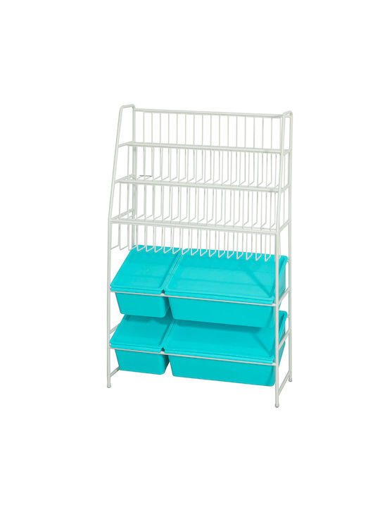 Kids Wooden Bookcase Blue