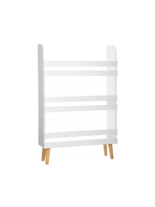Holz Boden Bücherregal Weiß 95x15x50cm
