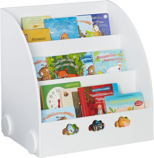 Bibliotecă de Pardoseală din Lemn Albă 60x58x45cm Bibliotecă de Pardoseală din Lemn Albă 60x58x45cm