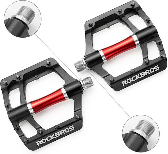 Rockbros Πετάλια Ποδηλάτου Πλατφόρμα Μαύρα