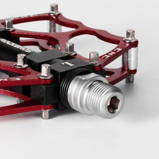Rockbros Bicycle Pedals Flat Red