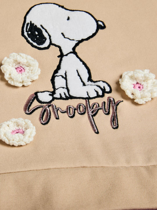 Mädchenkleid Mädchenkleider Futter Langärmelig Tüll Blumen Snoopy