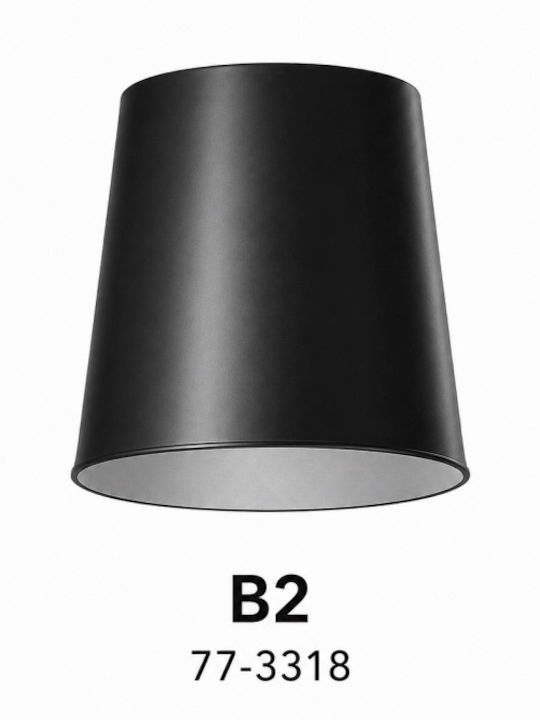 Home Lighting Konisch Lampenschirm Schwarz mit Durchmesser 14cm