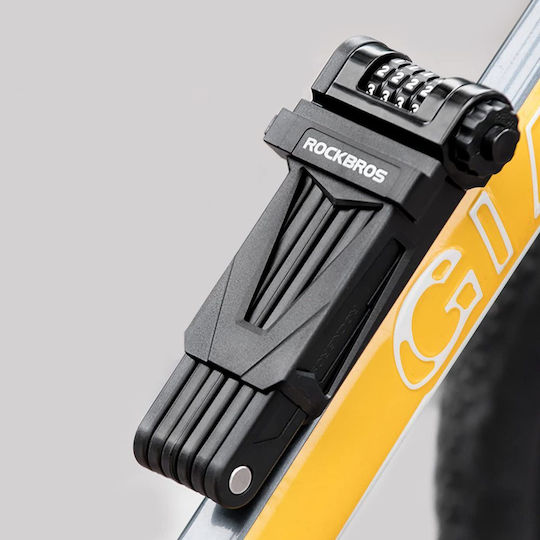 Rockbros Fahrradschloss Zusammenklappbar mit Kombination Schwarz