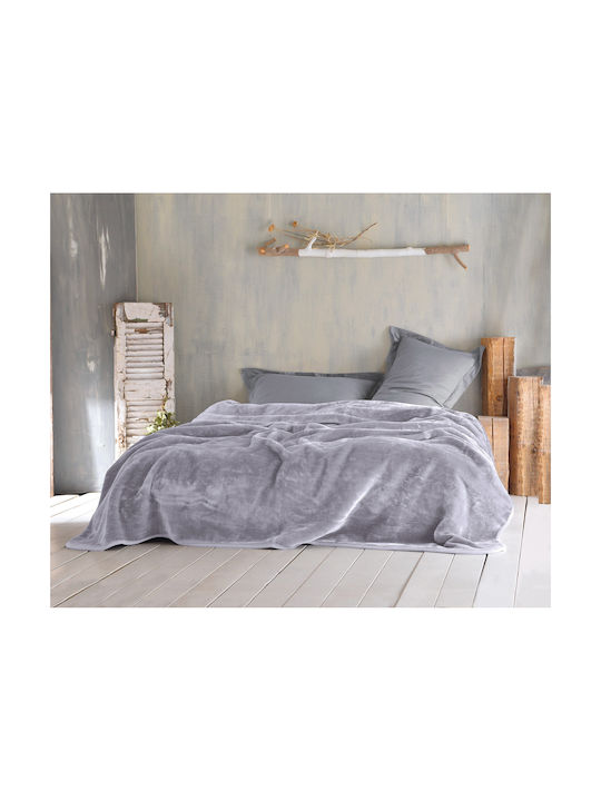 Rythmos Blanket Velvet Velour Silver 160x220cm