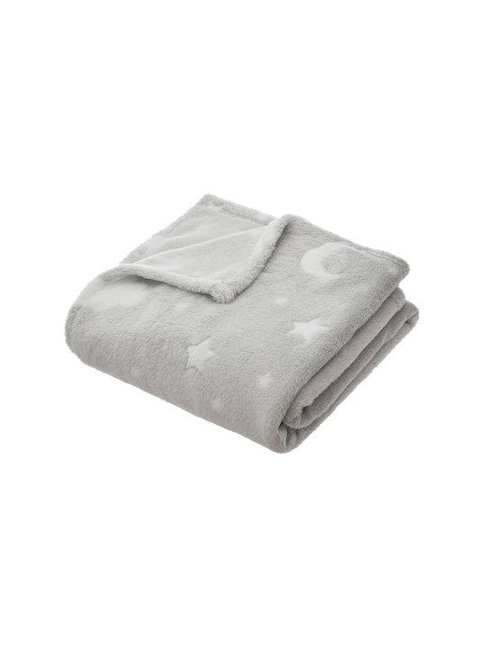 Atmosphera Decke Vlies Leuchtend Gray 150x125cm