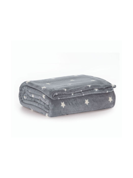 Nef-Nef Homeware Одеяло Флийс Precious Сиво 160x220см