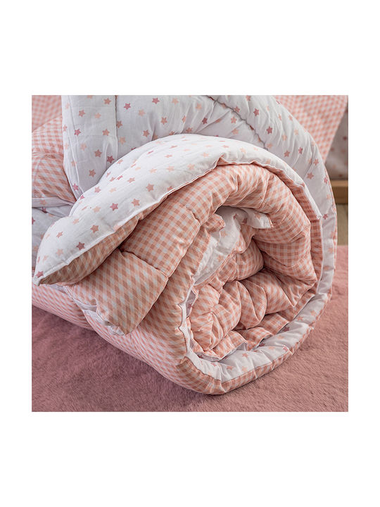Palamaiki Kids Duvet Set Double Sided Single with Pillowcase Bon Bon Rose 160x240cm