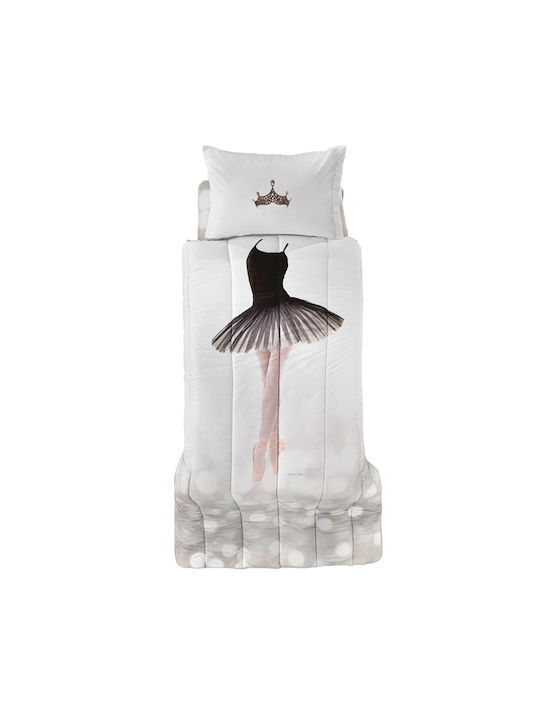 Saint Clair Kids Duvet Set Single with Pillowcase Ballet White 160x220cm