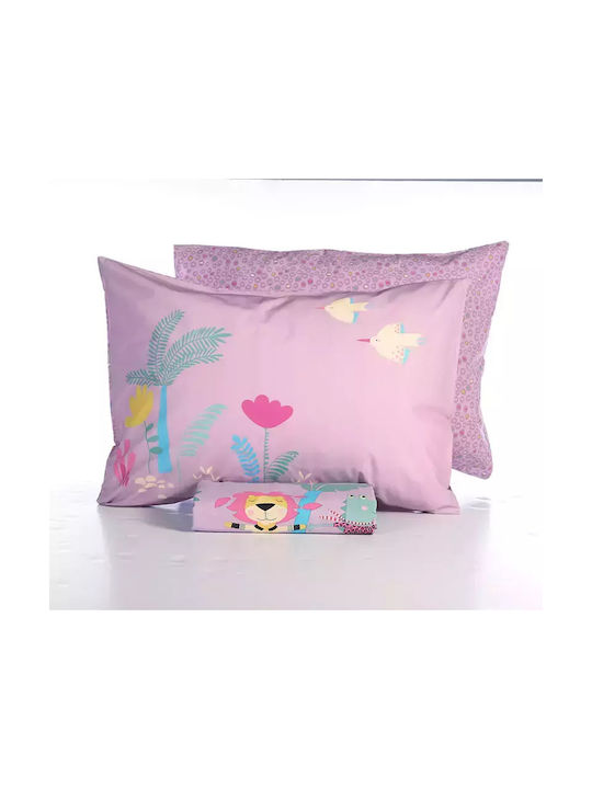 Nef-Nef Homeware Roller Friends Σετ Παιδική Παπλωματοθήκη Μονή με Μαξιλαροθήκη Βαμβακερή Purple 160x240εκ.
