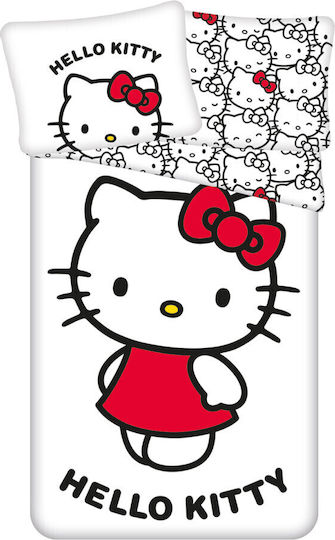 Hello Kitty Set Kids Duvet Cover Single White