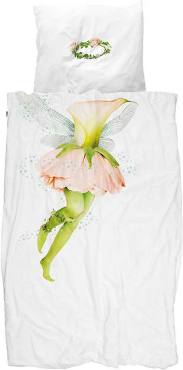 Snurk Fairy Παιδική Παπλωματοθήκη Μονή Πράσινη 160x220εκ.