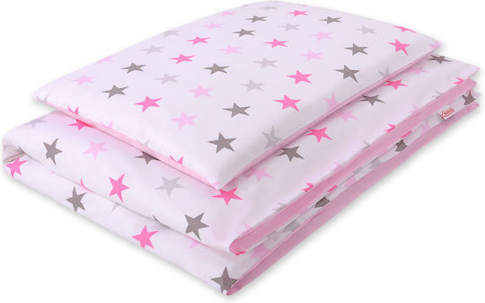 Bobono Set Kids Duvet Cover Single Gray-Pink