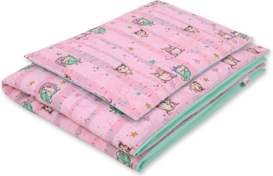 Bobono Kids Duvet Cover Single Pink and Mint