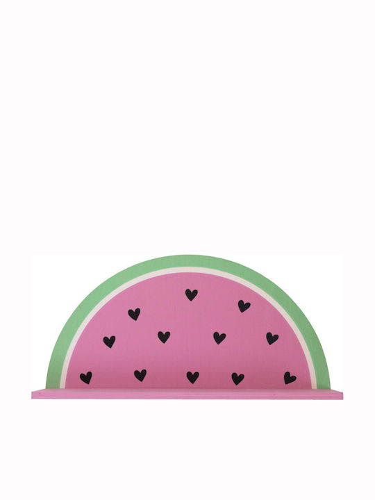 Детски Рафт Watermelon За Стена Розов 37x12x18.5см