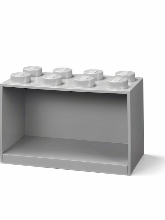 Παιδικό Ράφι Κουτί Wall Landscape 8 Studs Δαπέδου Grey 31.8x15.9x21.1εκ.