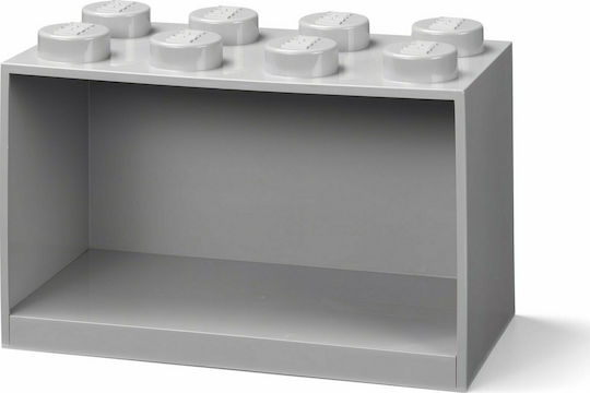 Kinderregale Box Regal Wand Landschaft 8 Studs Boden Grau 31.8x15.9x21.1cm