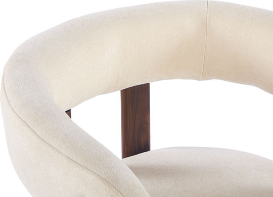 Erebus Dining Chairs with Fabric Upholstery Walnut 2 pcs 64x55x76.5cm
