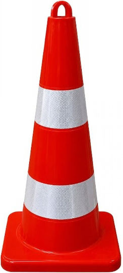 Traffic Cone from Plastic in White Colour with Height 75cm