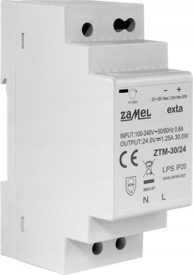 Sursă De Alimentare Montată Pe Șină Th-35 Din 30w 24v Dc Tip Ztm-30/24 Ext10000282