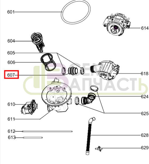 Furtun Flexibil Pompa Recirculare Mașină De Spălat Vase Gorenje 556893 Original
