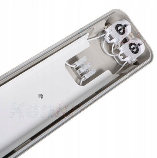 Kanlux Lichtleiste Außenbereich mit 2 Plätzen für LED-Lampen T8