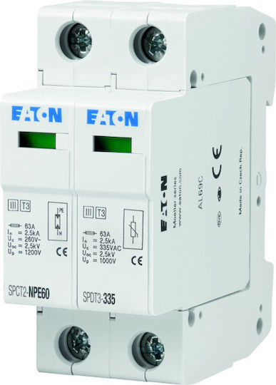 Eaton Blitzschutztafel Typ T3 Zweipolig Maximale Entladungsstromstärke 2.5kA