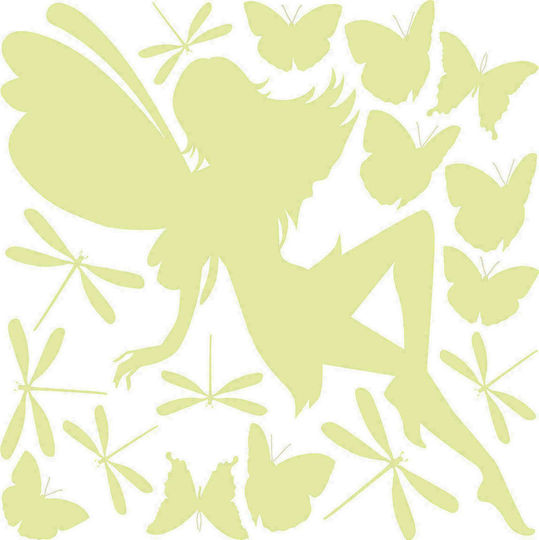 Ango Kids Vinyl Glow-in-the-Dark Wall Sticker Fairy Glow Medium 45x95cm