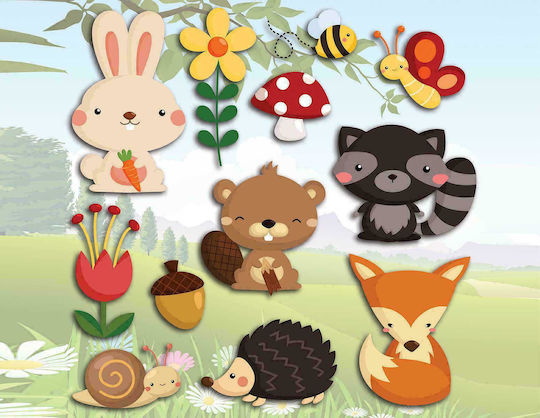 Ango Kids Foam Vinyl 3D Wall Sticker Happy Forest