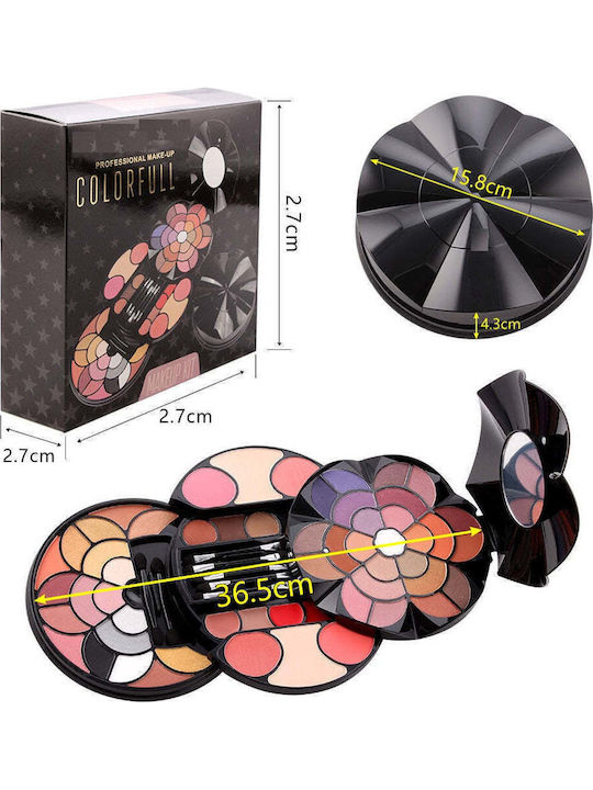 Miss Rose Make-up-Paletten und Sets Schwarz Runde Blume 7002-360