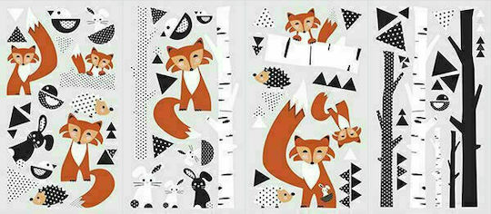 RoomMates Decor Kids Wall Decoration Sticker Trees & Foxes RMK2721 30cm 60 Pieces