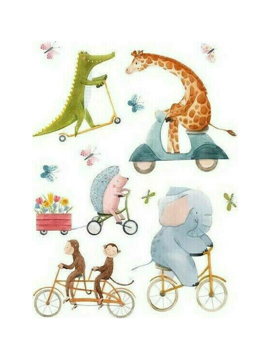 Ango Kids Wall Sticker Animals Riding 12pcs