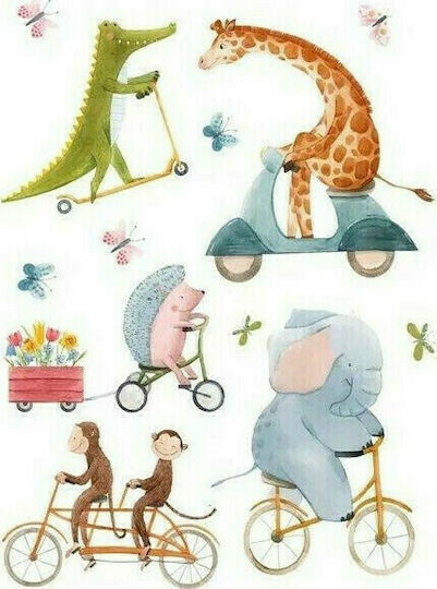 Ango Kids Wall Sticker Animals Riding 12pcs