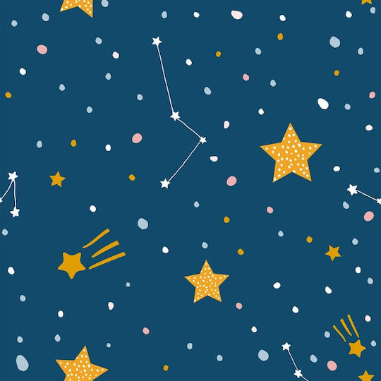 Ango Kids Foam Wall Sticker Starry Night Μπλε 30x30cm 3pcs