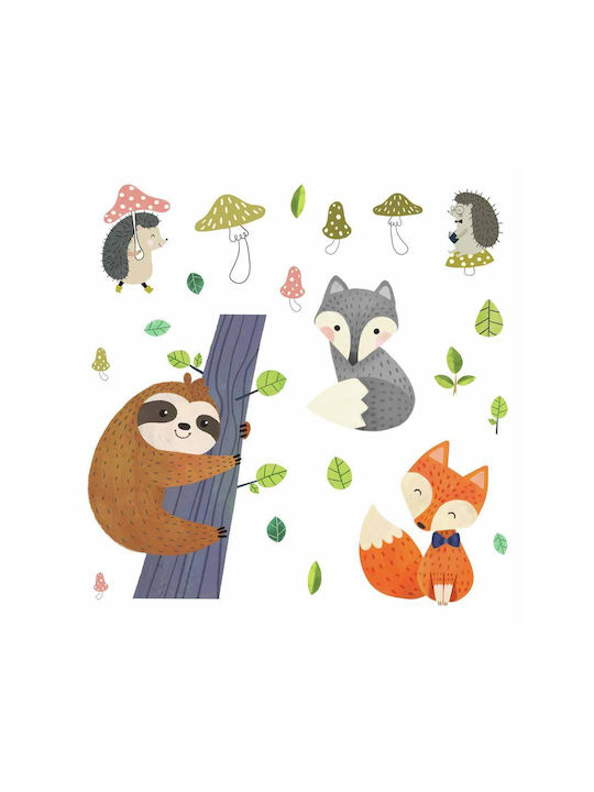 RoomMates Decor Kids Wall Sticker Sloth & Foxes