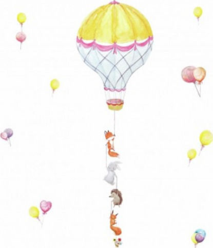 RoomMates Decor Kinder Wandsticker Wand Hot Air Balloon Pals 41x133cm 14Stück