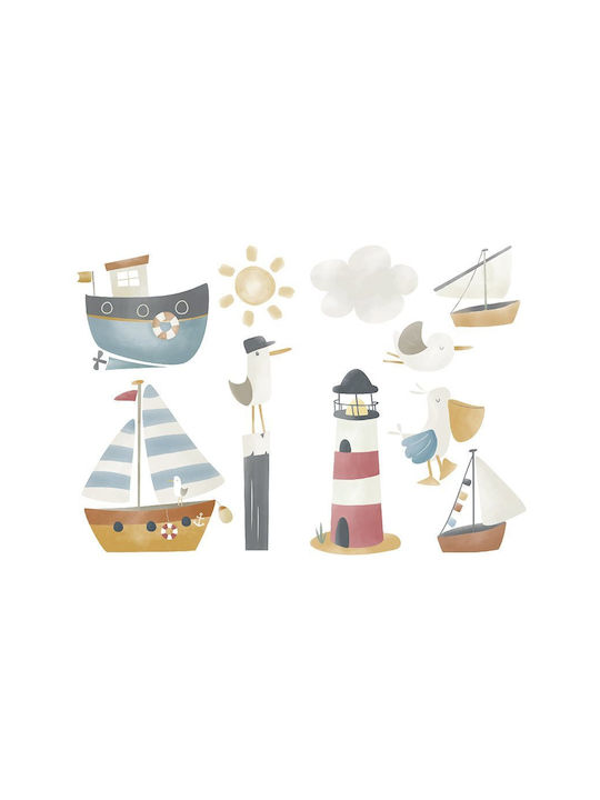 Little Dutch Autocolant Decorativ pentru Copii Perete Sailors Bay 42x30buc