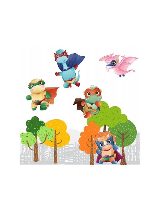 Brave Kids Dinosaur Fairy Tale Stickers Children's Decoration 100x200