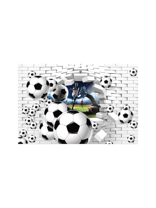 Mural de perete 3D cu fotbal pentru copii și adolescenți, 148x220