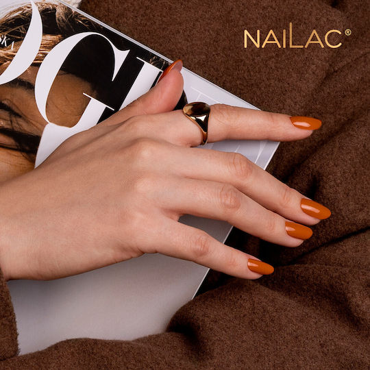 NaiLac Βερνίκι Νυχιών Μακράς Διαρκείας Quick Dry Πορτοκαλί #445 7ml
