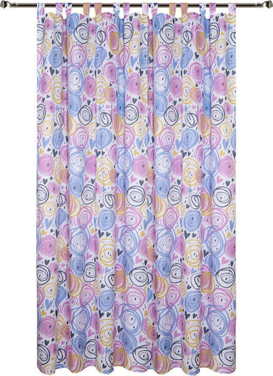 Vasilas Home Kinder Vorhang Child 3 mit Trägern Mehrfarbig 140x270cm