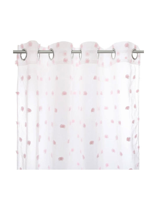 Atmosphera Kinder Vorhang Pompom mit Haken Pink 158738A 140x240cm