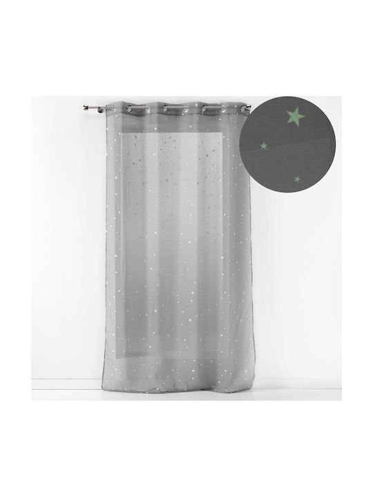 Douceur d'Intérieur Детска завеса Фосфоресциращи Fluo Night с куки Gris 1626845 140x240cm