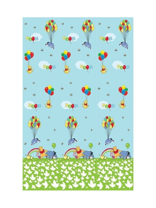 Disney Παιδική Κουρτίνα WP009 Winnie με Τρέσα Μπλε 140x290εκ.