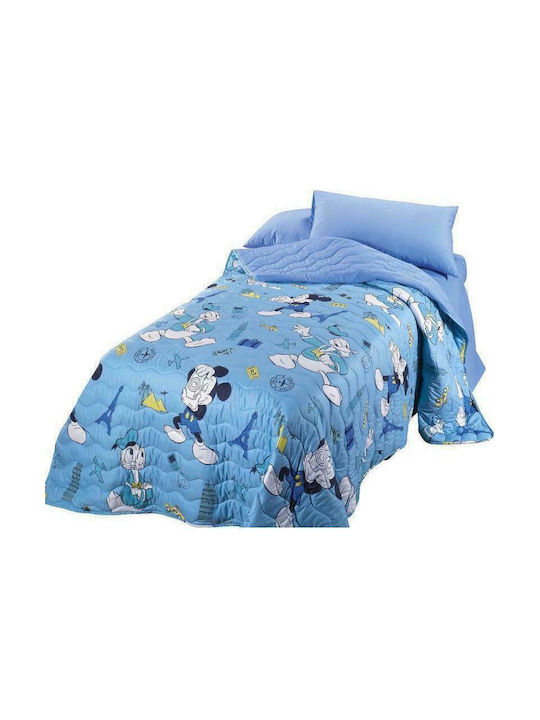 Disney Kids Quilt Semi Double Mickey Blue 170x250cm