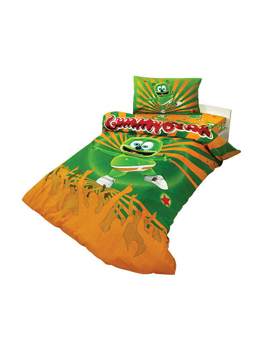 Viopros Kinderdecken Elektrisches Set Gummy Bear Star Orange 160x240cm