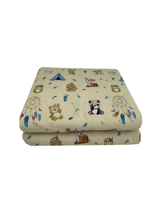 Astron Italy Kids Quilt Single Boho Animals Beige 160x250cm