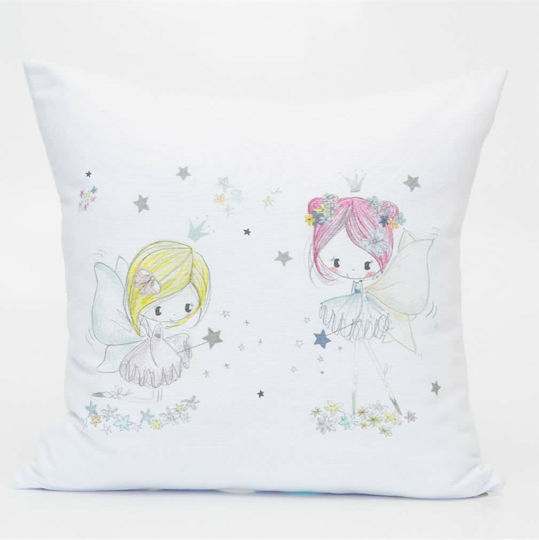 Borea Față De Pernă Decorativă Pentru Copii Magic Albă 45x45cm