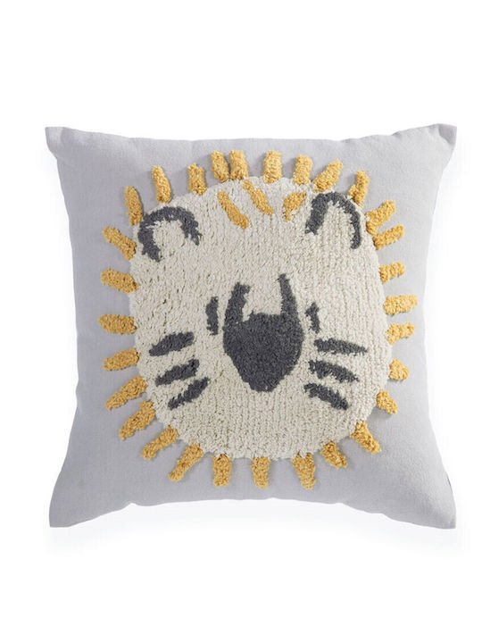 Nef-Nef Homeware Kids Decorative Pillow Animal Way Gray 35x35cm